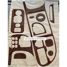 Ford Transit 1999 Torpido, Konsol, Trim, Göğüs Kaplama Set Maun Renk Özel Dizayn