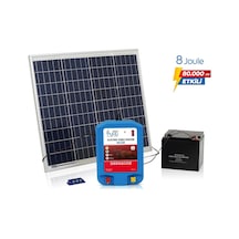 Puhu Ecos Eko Güneş Enerjili Elektrikli Çit Cihazı 8 Joule 60w Panel + 12v/42ah Jel Akü