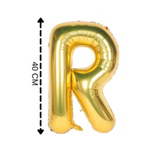 Folyo Balon R Harfi Helyum Balon 40 Cm Gold Renk Altın