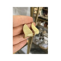 Tasarım Model Gold Ezme Küpe Altın
