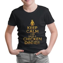 Pubg - Keep Calm Siyah Çocuk Tshirt