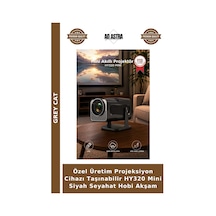 Özel Üretim Projeksiyon Cihazı Taşınabilir Hy320 Mini Siyah Seyahat Hobi Akşam