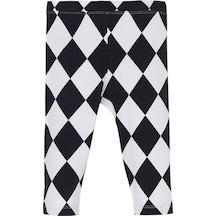 Lovetti Kız Çocuk Monochrome Diamond Desen Kapri 8108 Beyaz - Siyah