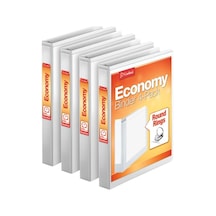 Economy 3 Halka Bağlayıcı, 1 İnç, Sunum Görünümü, Beyaz, 225 Yaprak Tutar, Yapışmaz, Pvc İçermez, 4 Paket Bağlayıcı 79510