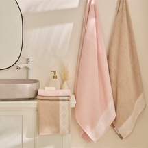 Karaca Home Diamond Touch %100 Pamuk Hamam Seti 4 Parça Pudra Bej