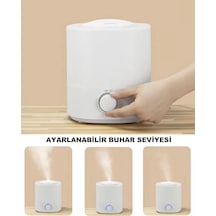 2.5 Lt Hava Nemlendirici Buhar Makinesi Ultrasonik Difüzör Oda Nemlendirici Hava Nemlendiricisi Ortam Nemlendirici 7 Renkli Ledli Nemlendirici Beyaz