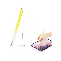 At-28 Macarone Renkli Pasif Kapasitif Kalem Cep Telefonu Dokunmatik Ekranlı 1 Kalem Kafalı Sarı