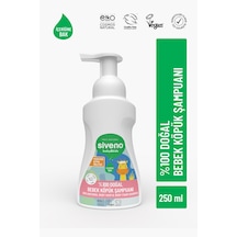 Siveno %100 Doğal Bebek Köpük Şampuanı Yenidoğan Saç ve Vücut İçin Nemlendirici Bitkisel Vegan 250 ml