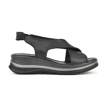 Ziya, Kadın Hakiki Deri Dolgu Topuk Sandalet 1511020z2562 Siyah 1511020z2562 000 Siyah