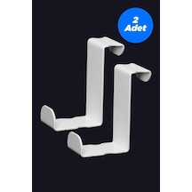 Askılık Kapı Arkası Bornoz Askılığı Mutfak Banyo Askılığı Havlu Askılığı Elbise Askılık 2 Adet Beyaz Tekli Beyaz