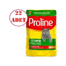 Proline Kedi Konservesi Kuzu Etli Jelly İçinde Parçacıklı 85 Gr 22 Ad