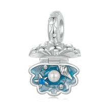 S925 Ayar Gümüş Açılabilir Ve Kapatılabilir İçi Boş Üç Boyutlu Tarak Boncuk Kolye Scc2884 Çok Renkli