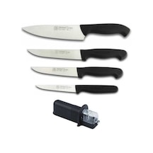 Sürbisa Sürmene Şef Bıçak Seti 4 Ad. Bıçak + 1 Ad. Bıçak Bileyici