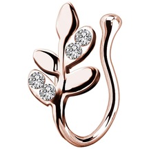 Suntek Sahte Burun Halkaları 18g Dudak Kulak Septum Halkası Altın - Gül