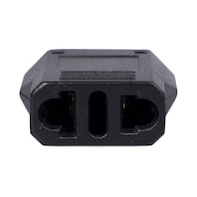 Kilifone - Priz Çevirici 2 Li Priz Çevirici - Siyah - T11711 Siyah