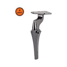 4 Adet Zeus Lüx Metal Ayak 21 Cm Füme Mobilya Koltuk Ayağı