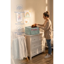 Babyjem - Katlamalı Çanta Anne&Bebek Organizer Yeşil Çiçek