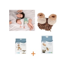 Sevi Bebe Mommyslab Sevi Gaz  Kiraz Çekirdekli Patik+Gaz  Kiraz Çekirdekli Bebek Be