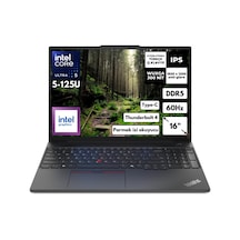 Lenovo ThinkPad E16 G2 21MA003MTX U5-125U 16 GB 512 GB SSD 16" Dos Dizüstü Bilgisayar