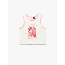 Koton Minnie Mouse Lisanslı Baskılı Kolsuz Bisiklet Yaka Pamuklu Atlet Ekru 5skg30122ak Ekru