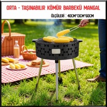 Uyguna-yakala 40cm 13cm 60cm- Orta - Taşınabilir Kömür Barbekü Mangal -mlz.418 Çok Renkli