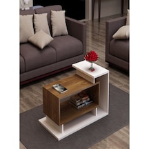 Orta Sehpa Servis Sehpası Sky Beyaz Ceviz