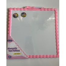Manyetik Yazı Tahtası Çift Taraflı 29 Cm X 29 Cm Pembe