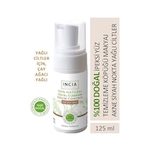 %100 Doğal İpeksi Yüz Temizleme Köpüğü Makyaj Akne Siyah Nokta Sivilce Yağlı Ciltler Vegan 125 Ml
