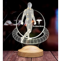 Fizik Doktoru, Fizyoterapist, Ortopedi Doktoru Hediyesi 3D Led Lamba