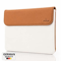 Woyax Cleanfit 13-14 İnç Gri Laptop Çantası Su Geçirmez Apple Macbook Uyumlu Kılıfı Apple iPad Tablet El Çantası Açık Kahverengi