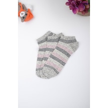 Kompedan Kadın 3'lü Desenli Patik Çorap 6517 - Desen1