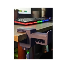 Gümüş Mavi Premium Asılabilir Kulaklık Standı-sağlam Kaydırmaz Keçeli, Ergonomik Storm Edition