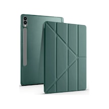 Samsung Samsung Uyumlu Galaxy X510 Tab S9 Fe 11 Kılıf Kalemlikli Mars Tablet Kılıfı - Koyu Yeşil