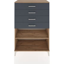 Hyperion Dolap Tek Raflı 4 Çekmeceli 88x44x134 Çam-antrasit Atlas Çam