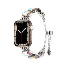 Apple Watch Ultra 49mm Ogaa Krd-115 Renkli Taş Tasarımlı Kordon-colorful