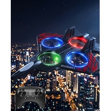 Led Işıklı Uzaktan Kumandalı Drone Fighter Jet Tasarımlı 360 Derece Dönebilen Oyuncak Uçak - Lisinya