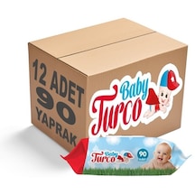 Baby Turco Islak Havlu Mendil Klasik 90 Yaprak 14 Lü Set Plastik