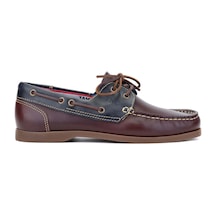 Tamer Tanca Erkek Hakiki Deri Bordo/lacivert Casual Ayakkabı 496 B3620 Erk Ayk Y24 Bordeauxnavy Bordo - Lacivert