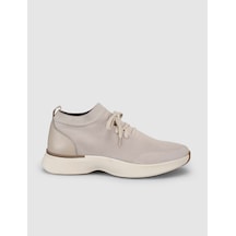 Cabani Bej Triko & Hakiki Dana Deri Erkek Sneaker