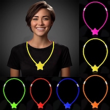 Glow Stick Yıldız Kolye - Glow Kolye - Glow Stick Partisi Yıldız Kolye 6 Adet Diğer