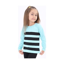 Toontoy Kids Toontoy Kız Çocuk Baskılı Tişört Su Yeşili