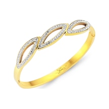 Swarovski Elements Altın Kaplama Çelik  Bileklik