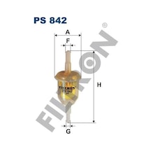 SEFFAF BENZIN ARA FILTRE KUCUK TIP UNIVERSAL FILTRON PS842 OEM