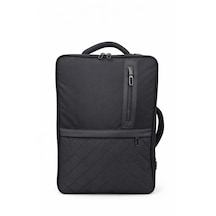 Çantachım Sırt Çantası Laptop 15.6" İnç Usb Aparatlı Omuz Askılı Su Geçirmez Siyah -Siyah