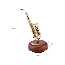 Retro Desenli Music Box Hediyelik Dekor Desenli Hediyelik Eşya Dekor Müzikli Kutu Hediyelik Desenli Saksafon