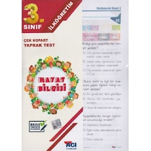Açı Yayınları 3.Sınıf Hayat Bilgisi Çek Kopart Yaprak  Test