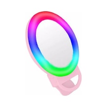 Şarjlı Aynalı Rgb Renkli Ring Light Selfie Işığı