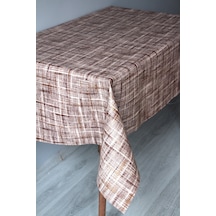 Elyaf Silinebilir Pvc Muşamba Masa Örtüsü 1228-1çzgliketen Kahverengi