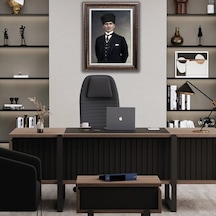 Çerçeveli Deri Atatürk Tablosu 31 Çerçeveli Tablo 87x117 Cm Diğer