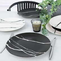 Mermer Servis Tabağı 26 Cm 6 Adet - 17950/51 Açık Gri